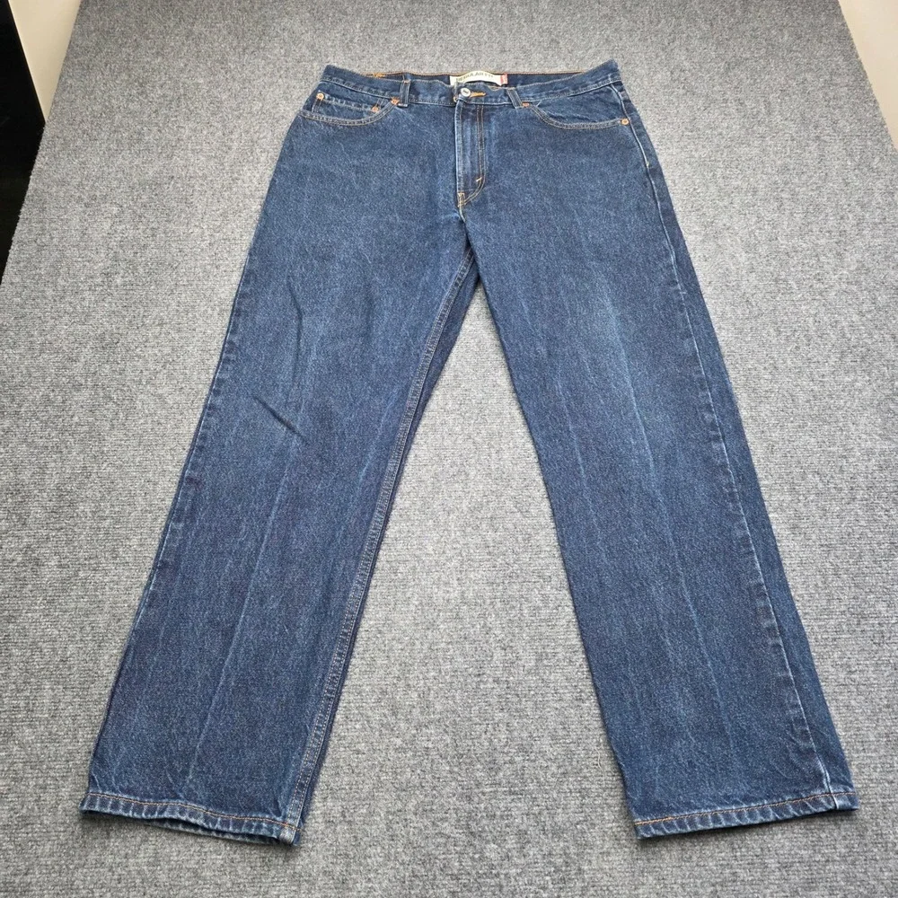Levi's 505 Regular Fit Jeans Men's 36x30 Blue Denim Stonewash 100% Cotton Mexico